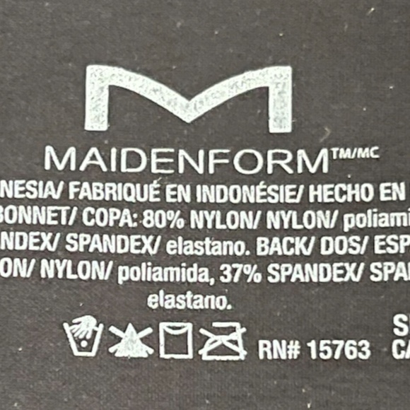 Maidenform Black Bra Size Medium - Picture 5 of 7